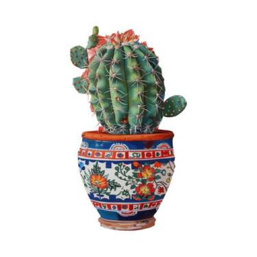 Imagem de Pôster De Arte Em Tela Minimalista Boho Com Cactos Do Deserto Para Dec