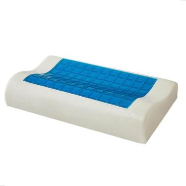 Imagem de Travesseiro Da Nasa Com Gel Refrescante Viscoelástico Sonare Branco Co