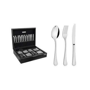 Imagem de Faqueiro Zurique 101 Peças Aço Inox Inox Polido Alto Brilho para Mesa e Sobremesa Inox