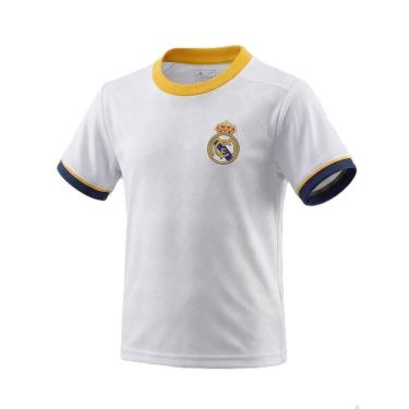 Imagem de Camiseta Real Madrid Infantil Licenciada Oficial - Branco-Unissex