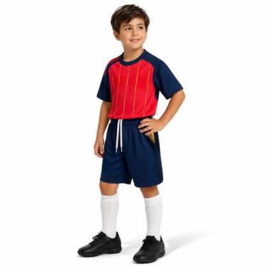 Imagem de Conjunto infantil Camiseta e Calção Espanã Malha Premium 1.1 - NoBrand