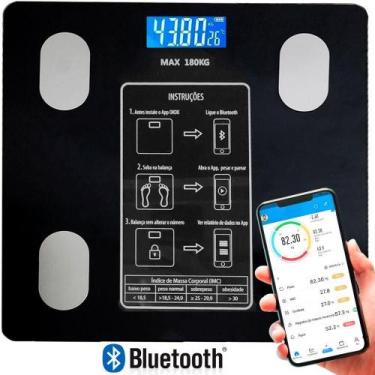 Imagem de Balança Bioimpedância Digital Com Aplicativo Bluetooth Histórico App C