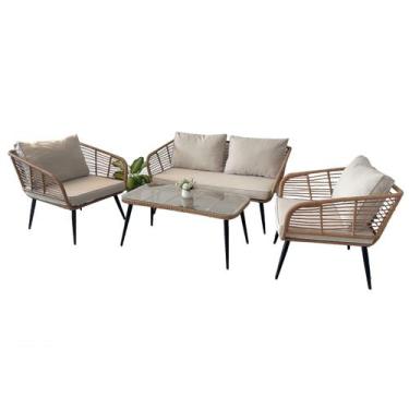 Imagem de Conjunto de Àrea Externa Sardenha com 1 Sofá, 2 Poltronas 1 Mesa Marro
