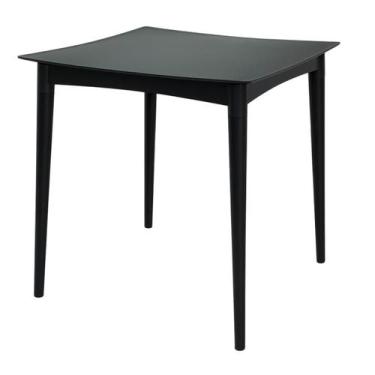 Imagem de Mesa Tramontina Diana Preta 70cm em Polipropileno com Pés de Madeira