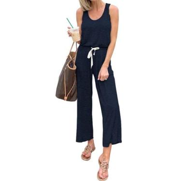 Imagem de Macacão PRETTYGARDEN Feminino Regata com Cordão Tamanho M