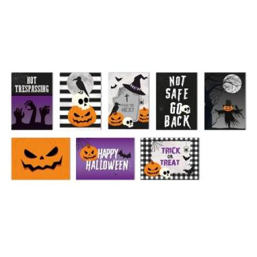 Imagem de Cartaz Decorativo De Halloween Scary Night 8 Un - Cromus