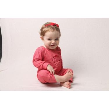 Imagem de Macacão bebê Feminino - PiliBaby, Vermelho, G