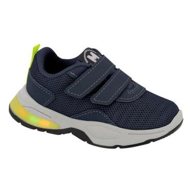 Imagem de Tenis Infantil Molekinho Led Calce Facil Conforto 2645.201, Marinho, 2