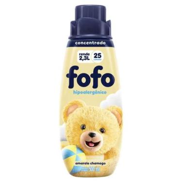 Imagem de Amaciante de Roupa Concentrado Amarelo Chamego Fofo Frasco 500ml  Kit 