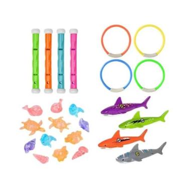 Imagem de Conjunto De Brinquedos Coloridos Para Mergulho Na Piscina De Verão, Ac