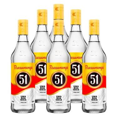 Imagem de Cachaça Aguardente 51 Garrafa 965ml 6 Unidades