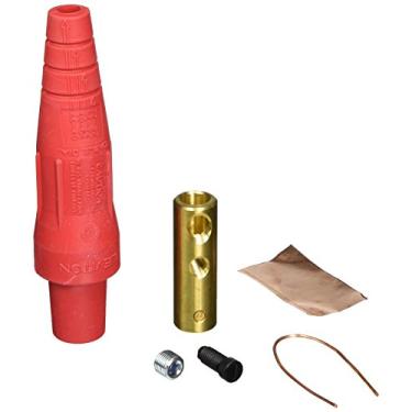 Imagem de Tomada fêmea Leviton, contato e isolante, tipo Cam, conjunto de terminação de parafuso único, 16 séries de nariz de aperto, Red