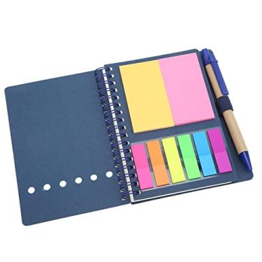 Imagem de Etiquetas PET de rolo duplo colorido transparente portátil para uso diário com suporte para material de escritório Azul