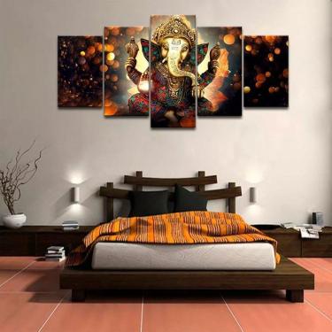 Imagem de Quadro Decorativo 129x63 Sala Quarto Lord Ganesha Elefante 1