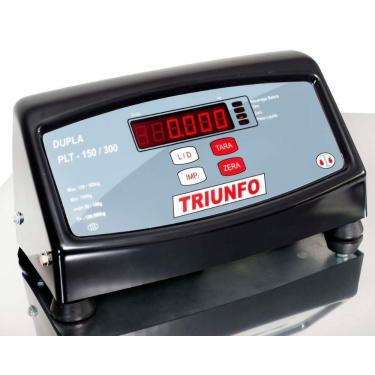 Imagem de Balança Profissional PLT 150/300kg Slim Tripla Escala Inox Sem Coluna com Bateria Triunfo