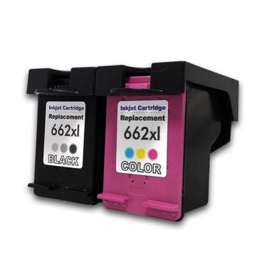 Imagem de Cartucho 662xl 662 Xl Compatível Kit Cartucho 662 Xl Preto + 662xl Colorido Chip Phaser 3210, 3220 W