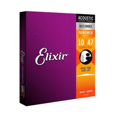 Imagem de Encordoamento Para Violão Elixir 010 Extra Light Bronze