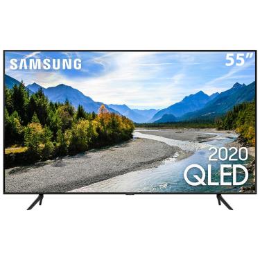 Imagem de Smart TV QLED 55" 4K Samsung 55Q60T Pontos Quânticos, Borda Infinita, Alexa Built in, Modo Ambiente Foto, Controle Único, Visual Livre de Cabos