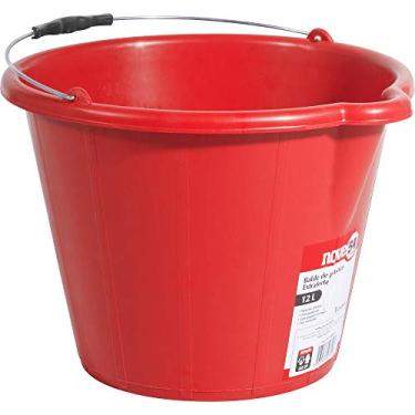 Imagem de Balde de Plástico Extraforte, Nove54, Vermelho, 12L, Pacote de 1
