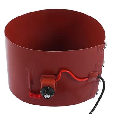 Imagem de Cobertor de aquecimento de tambor de 1200W, aquecedores de balde e tambor de 50 litros de 13,2 galões, almofada de aquecedor de tambor de silicone com termostato manta de isolamento de aquecedor de água para 48 cm tanque de propano (#1)