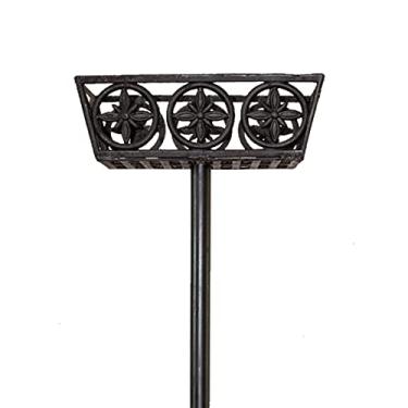 Imagem de Lixeira de Rua Com Pé Colonial em Ferro Fundido 58x42x20cm