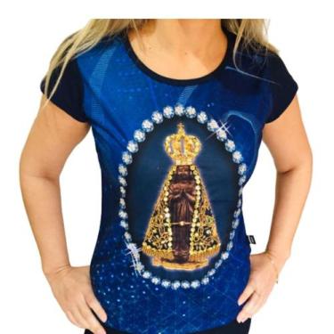 Imagem de Camiseta Mãe Rainha Padroeira Do Brasil Religioso Católico - Cia Crist