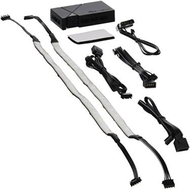 Imagem de SilverStone Technology Hub de 8 portas RGB LED com 2 tiras de luz RGB para ASUS AURA SYNC / MSI Mystic Light Sync / ASROCK AURA RGB / BIOSTAR RACING e outros LSB01