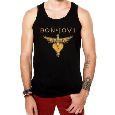 Imagem de Regata Masculina Customizada Bon Jovi Banda Rock - Sunflower Confecçõe