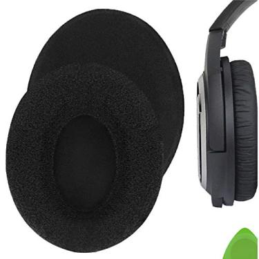 Imagem de Geekria Almofadas auriculares confortáveis de veludo para fones de ouvido Sennheiser HD418, HD419, HD428, HD429, HD439, HD438, HD448, HD449, peças de reparo (preto)