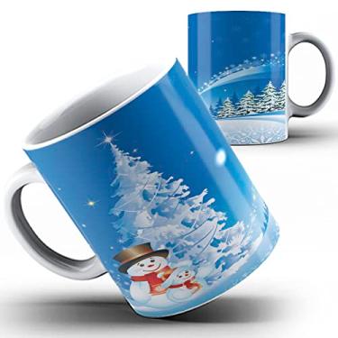 Imagem de Caneca de Natal Boneco de Neve 325 ml Porcelana EMI Estampas