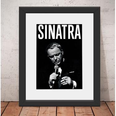 Imagem de Quadro Frank Sinatra Poster 56x46cm Vidro + Paspatur U2928