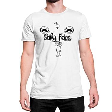 Imagem de Camiseta T-Shirt Horror Face Terror Sally Game Algodão Cor:Branco;Tamanho:M