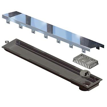 Imagem de Ralo Linear Elleve Versatille Tampa Inox Polida 75cm Linear