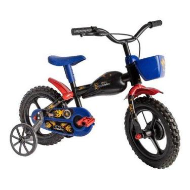 Imagem de Bicicleta Infantil Styll Baby Moto Bike Aro 12 Cor Preto/Azul/Vermelho