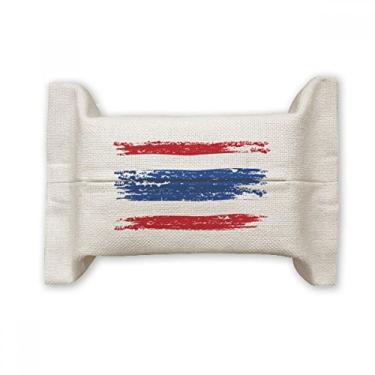 Imagem de Bolsa de linho de algodão com ilustração de bandeira da Tailândia para desenho em aquarela