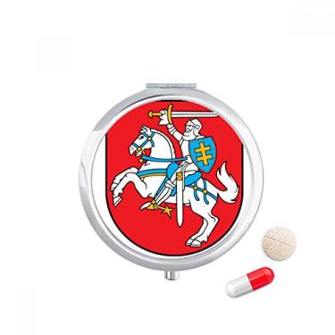 Imagem de Estojo de comprimidos com emblema nacional da Lituânia Europa, caixa de armazenamento de medicamentos