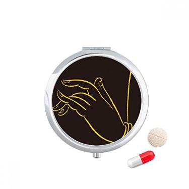 Imagem de Caixa de armazenamento de remédios Culture Religion preta e amarela