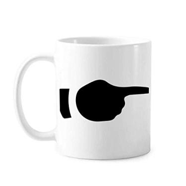 Imagem de Caneca de cerâmica com desenho de gesto direito Caneca de porcelana de café