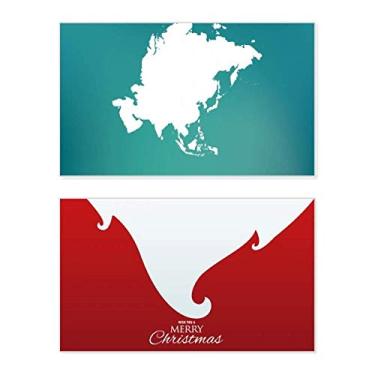 Imagem de Mapa de contorno da Ásia, Continente, férias, férias, cartão de felicitações, mensagem de Natal