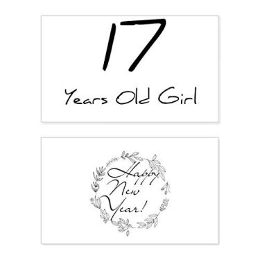 Imagem de 17 Years Old Girl Age Young New Year Festival Cartão de felicitações Bless Message Present