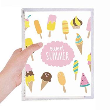 Imagem de Caderno de sorvete de verão com folhas soltas e diário recarregável