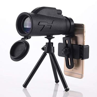 Imagem de Telescópio monocular para adultos-200x80 HD de alta potência, monocular com suporte para smartphone e tripé, BAK4 Prism IPX7 à prova d'água para observação de pássaros, camping e atividades de observação