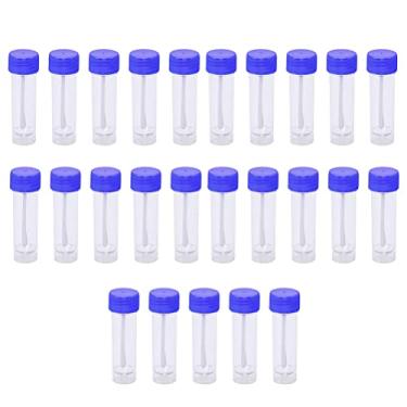 Imagem de 25pcs plástico espécimes copos de urina recipiente 25ml xícaras de amostras de amostra fecal