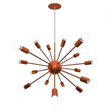 Imagem de Lustre Pendente Bivolt 16 Lâmpadas Sputnik Woods! Cobre