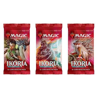 Imagem de MTG 3 (Three) Booster Packs of Magic: The Gathering: Ikoria: Lair of Behemoths - 3 Booster Packs Booster Pack Draft Lot Bundle