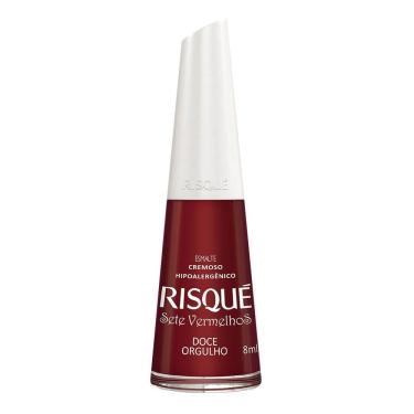 Imagem de Esmalte Risqué 7 Vermelhos Cor Doce Orgulho Hipoalergênico