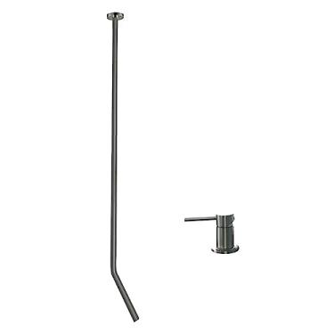 Imagem de Acessórios de banheiro de latão Conjuntos de torneiras Torneira de chuveiro Misturador Deck Mount Ceramic Valve Core, deck cinza, tamanho único