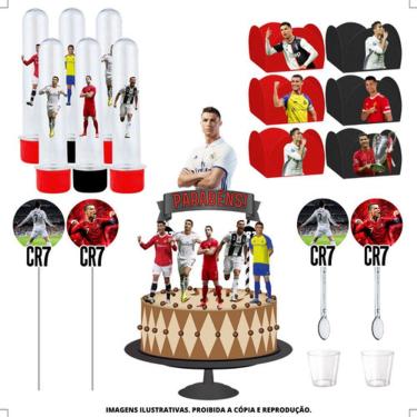 Imagem de Kit Festa #kf Cristiano Ronaldo Forminha Tubete Topper