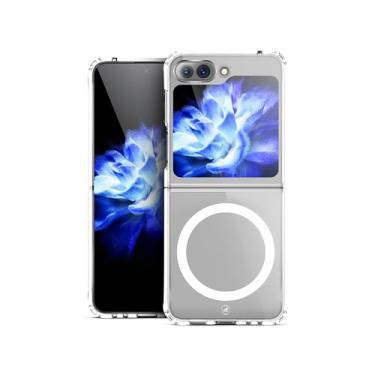 Imagem de Gshield | Capa compatível com MagSafe para Samsung Galaxy Z Flip 5 Case Anti Impacto Magnética para carregamento por indução Capinha Antichoque - Transparente