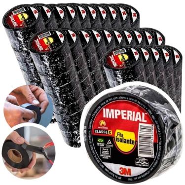 Imagem de 250 Rolos Fita Isolante Imperial Slim 18x20 metros 3M